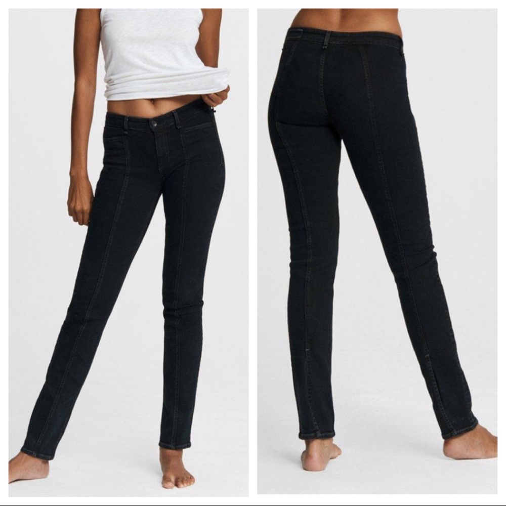 NWT Rag & Bone Cate Mid-rise Flare Jeans, Black Bird, Size 25